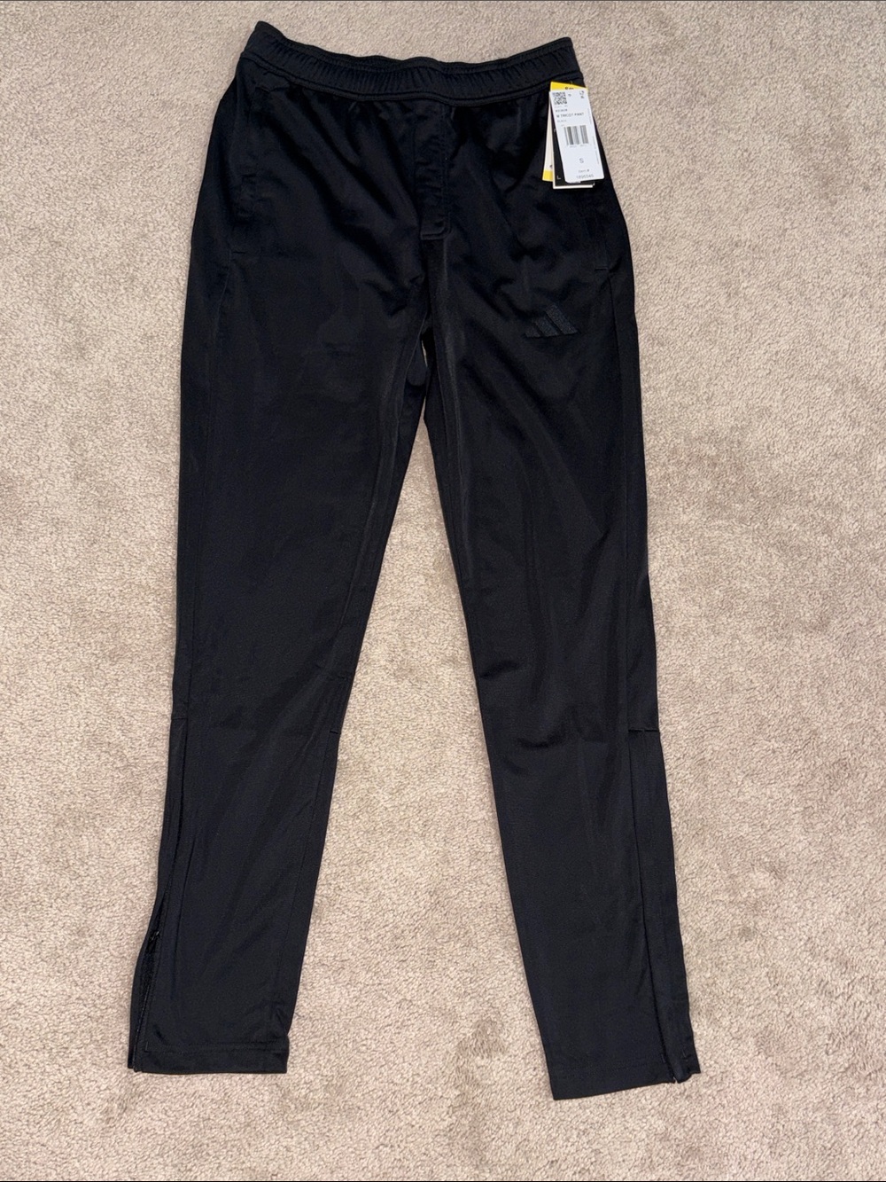 Adidas Black Athletic Tricot Pants Size Small